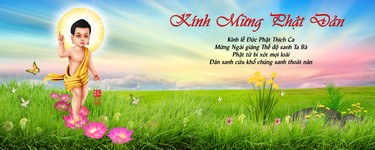 Phat Dan Vesak Buddha Baby Painting Landscsape Nature Background